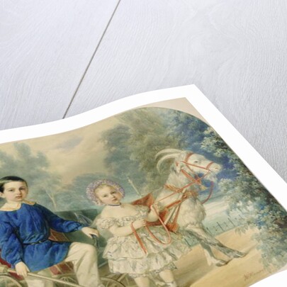 Grand Duke Alexander and Grand Duke Alexey as Children, 1853 by Vladimir Ivanovich Hau