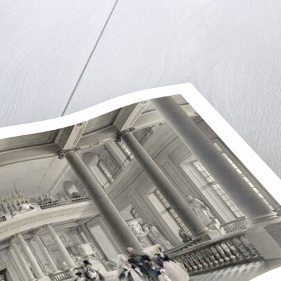 The Upper Entrance hall of the Fine Arts Academy in St. Petersburg, 1838 by Vasili Semenovich Sadovnikov