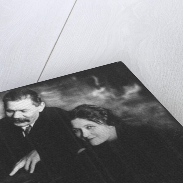 Moura Budberg with Herbert George Wells and Maxim Gorky in Petrograd, 1920 by Anonymous