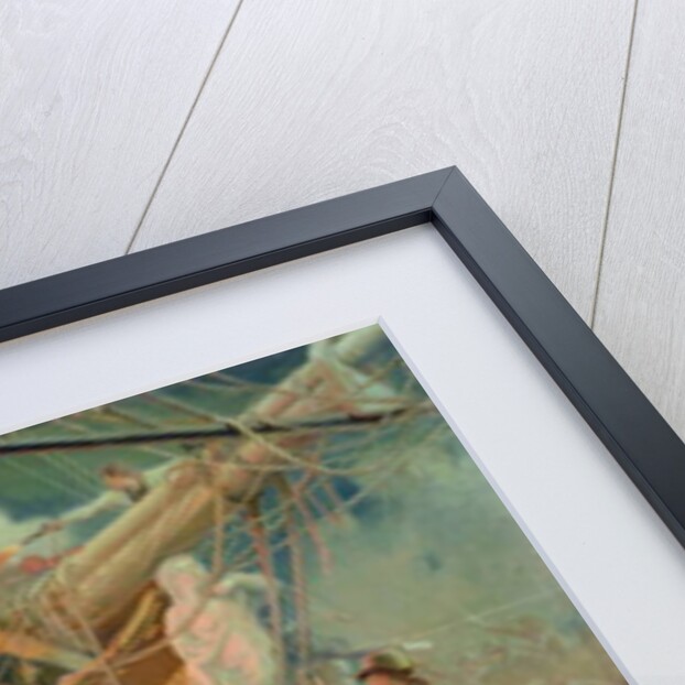 The English navy conquering a French ship near the Cape Camaro by English School