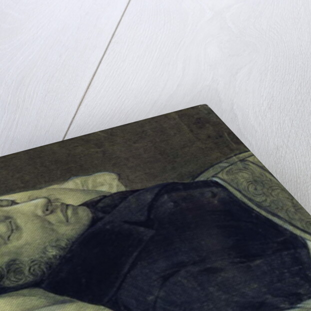 Portrait of Alexander Pushkin on his deathbed, 1837 by Alexander Alexeyevich Koslov