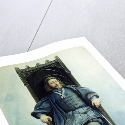 Grand Duke Konstantin Konstantinovich as Hamlet in the theatre play by William Shakespeare on February 21st, 1899, 1899 by Sofia Ivanovna Kramskaya