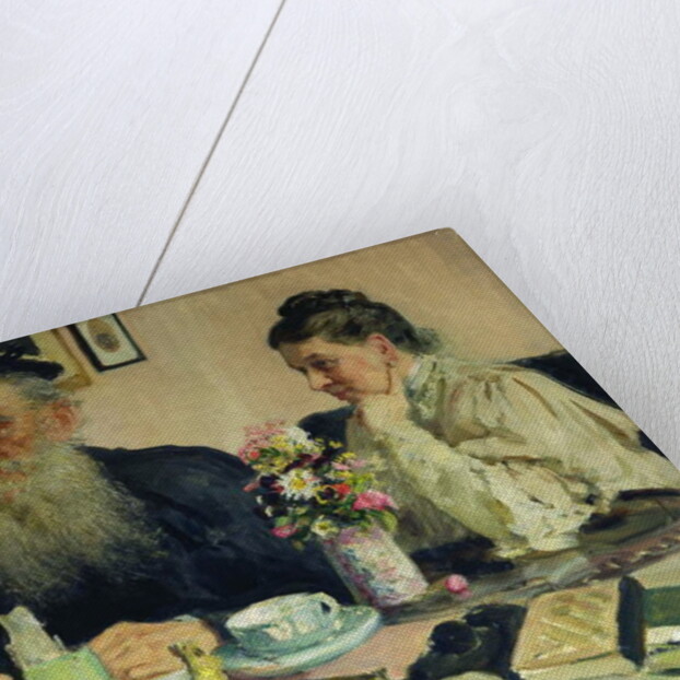 Leo Tolstoy with his wife in Yasnaya Polyana, 1907 by Ilya Efimovich Repin