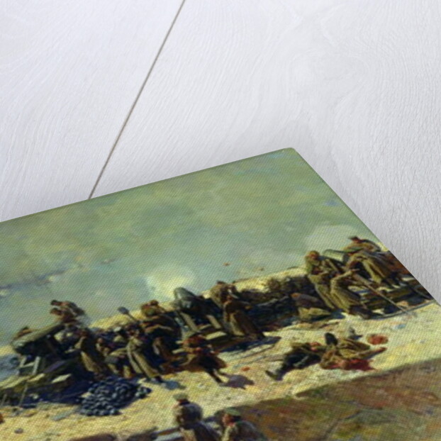 The Alexander battery attacking the English-French fleet on October 5th 1854, 1905 by Franz Roubaud