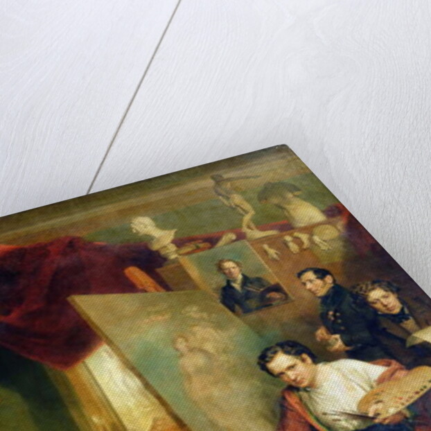 In the studio of the painter, 1832 by Wilhelm August Golicke