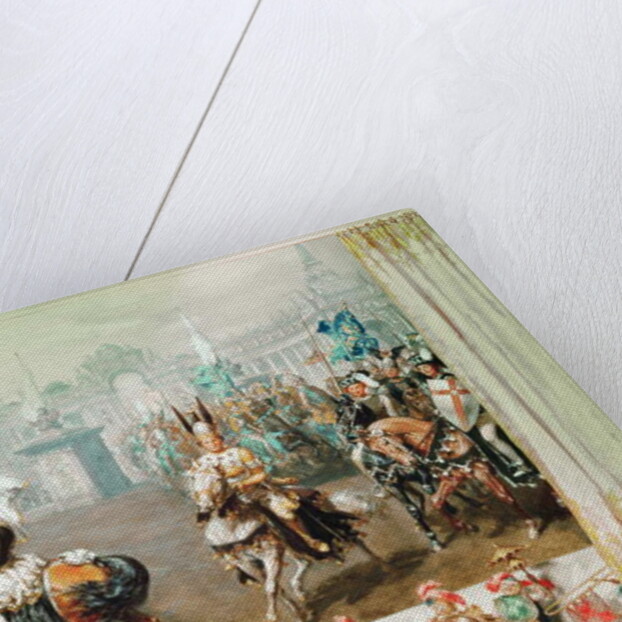 Knight tournament, 1854 by Adolph Friedrich Erdmann von Menzel