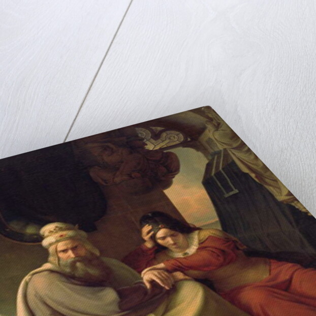 Royal couple mourning for their dead daughter, 1830 by Carl Friedrich Lessing