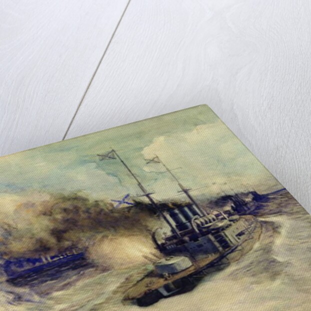 The battle between the Black Sea Fleet and the armoured cruiser Goeben on the 5th November 1914, 1940 by Mikhail Mikhailovich Semyonov