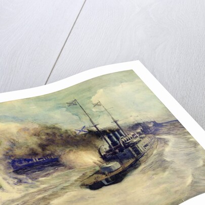 The battle between the Black Sea Fleet and the armoured cruiser Goeben on the 5th November 1914, 1940 by Mikhail Mikhailovich Semyonov