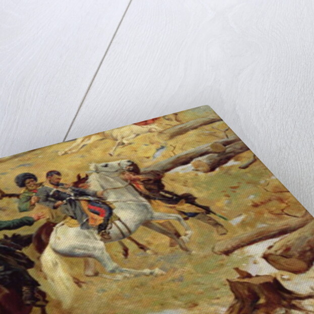 The Death of Major General Sleptsov in Chechnya by Franz Roubaud