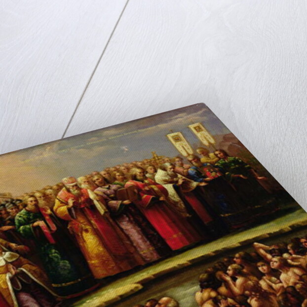 The Baptism of the Murom people by Yaroslav of Murom in 1097 by School Russian