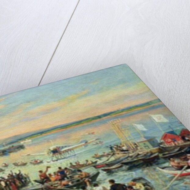 Arrival of a seaplane in Ulyanovsk in 1927 by Ivan Petrovich Guryev