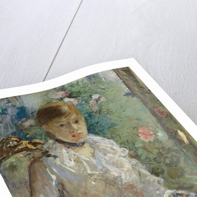 Young woman sitting in front of a window, called Summer, 1879 by Berthe Morisot