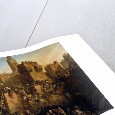 The capture of Jerusalem by Jacques de Molay in 1299, 1846 by Claude Jacquand
