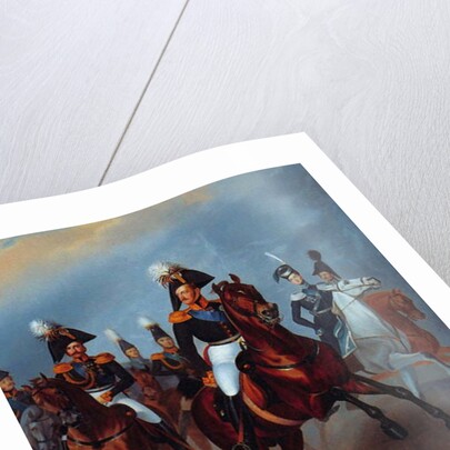 Nicholas I with his officers, 1835 by Franz Kruger