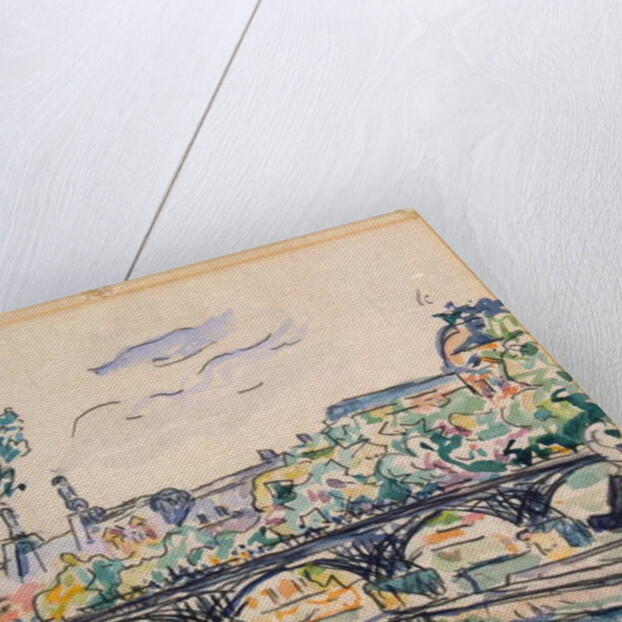 Bank of the Seine near the Pont des Arts, with a view of the Louvre by Paul Signac