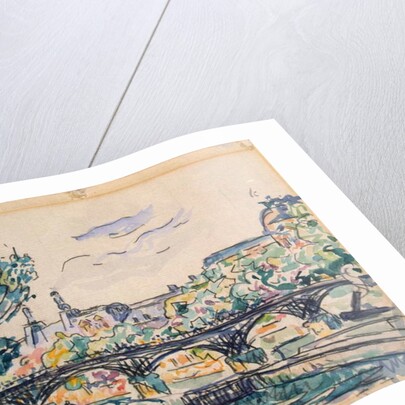 Bank of the Seine near the Pont des Arts, with a view of the Louvre by Paul Signac