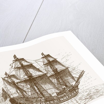 The Swedish flagship Mars, before the Battle of Gotland-Oland by School Russian