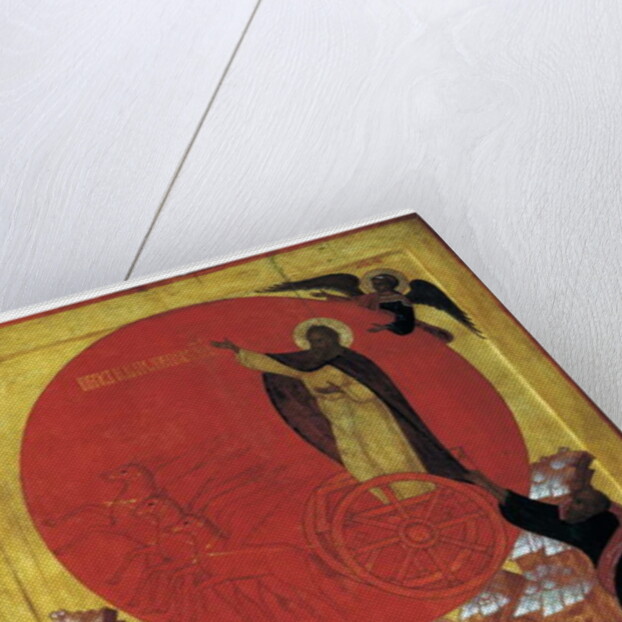 The Prophet Elijah and the Fiery Chariot, c.1570 by School Russian