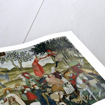 The Fountain of Life, detail depicting the return to the fountain, 1418-30 by Giacomo Jaquerio