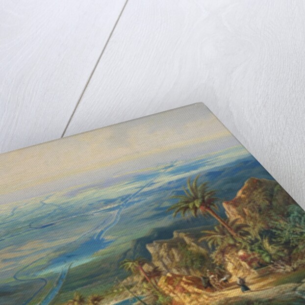 The Suez Canal, 1864 by Albert Rieger