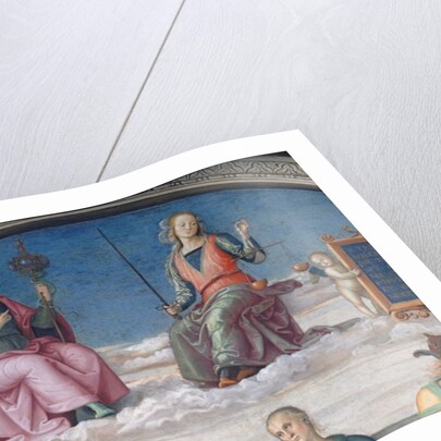 Detail of Prudence and Justice by Pietro Perugino