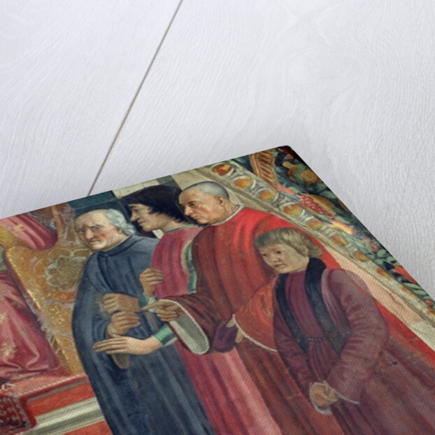 Detail of St. Francis receiving the Rule of the Order from Pope Honorius by Domenico Ghirlandaio