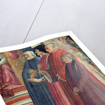 Detail of St. Francis receiving the Rule of the Order from Pope Honorius by Domenico Ghirlandaio