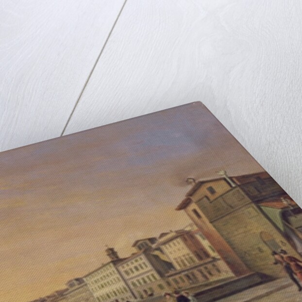 View of the Arno from the Ponte Vecchio, Florence by Guiseppe (attr. to) Gherardi