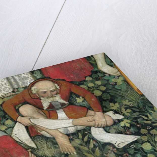 The Fountain of Life, detail of elderly men undressing, 1418-30 by Giacomo Jaquerio