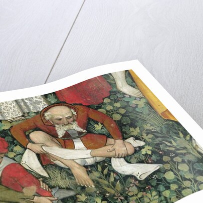 The Fountain of Life, detail of elderly men undressing, 1418-30 by Giacomo Jaquerio