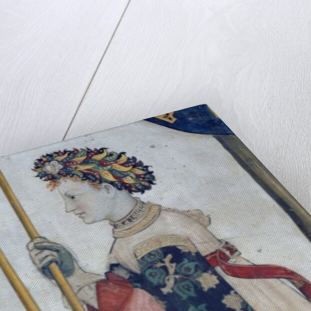 The Nine Worthies and the Nine Worthy Women, detail of Semiramis, 1418-30 by Giacomo Jaquerio