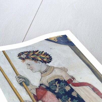 The Nine Worthies and the Nine Worthy Women, detail of Semiramis, 1418-30 by Giacomo Jaquerio