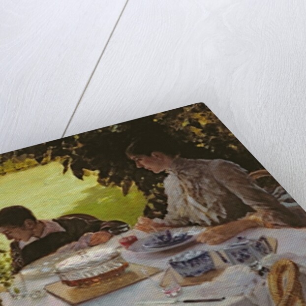 Breakfast in the Garden, 1883 by Giuseppe or Joseph de Nittis