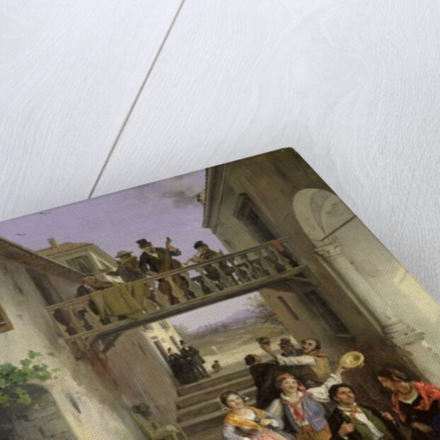 A Wedding at Brianza, 1873 by Angelo Inganni