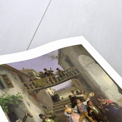 A Wedding at Brianza, 1873 by Angelo Inganni