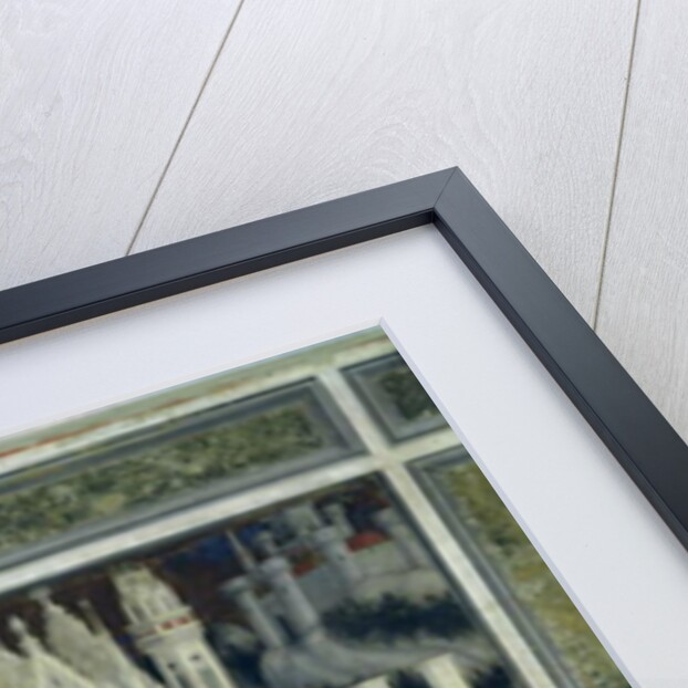 St. George and the Princess of Trebizond, detail of the city in the background, c.1433-38 by Antonio Pisanello