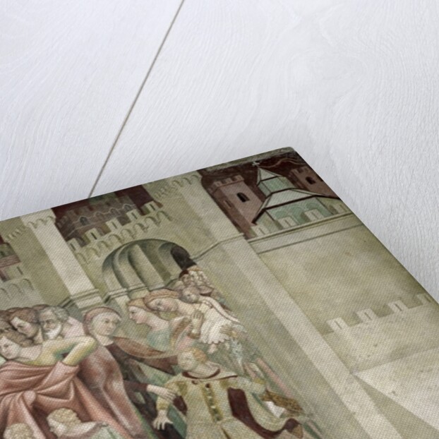 The Crowd at the Entrance to Jerusalem by Barna da Siena