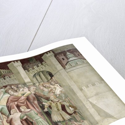 The Crowd at the Entrance to Jerusalem by Barna da Siena