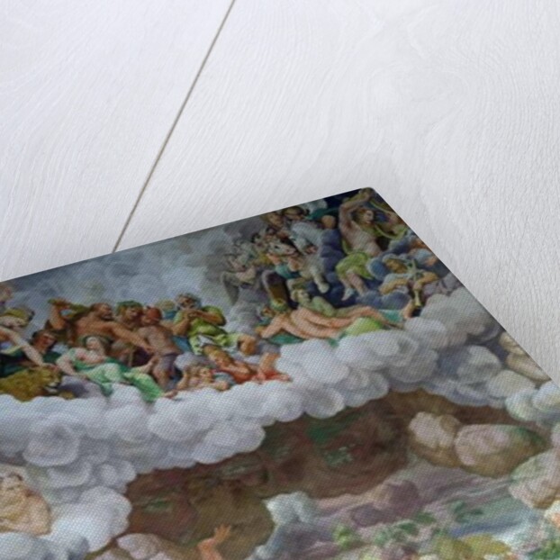 Detail of the destruction of the giants by Jupiter's thunderbolts, Sala dei Giganti, 1536 by Giulio Romano