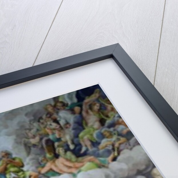 Detail of the destruction of the giants by Jupiter's thunderbolts, Sala dei Giganti, 1536 by Giulio Romano