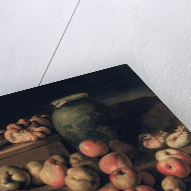 Still life with fruit and a box of fine chocolate by Master of the Fine Chocolate