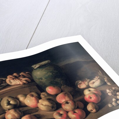 Still life with fruit and a box of fine chocolate by Master of the Fine Chocolate