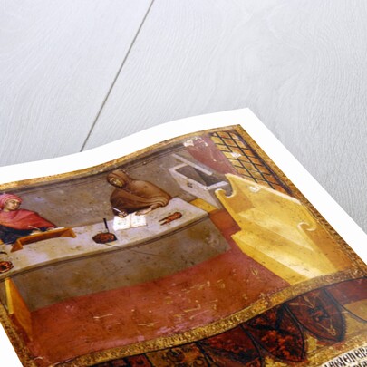 Chief Financial Officer and Scribe at their desk in the Biccherna by Paolo di Giovanni Fei