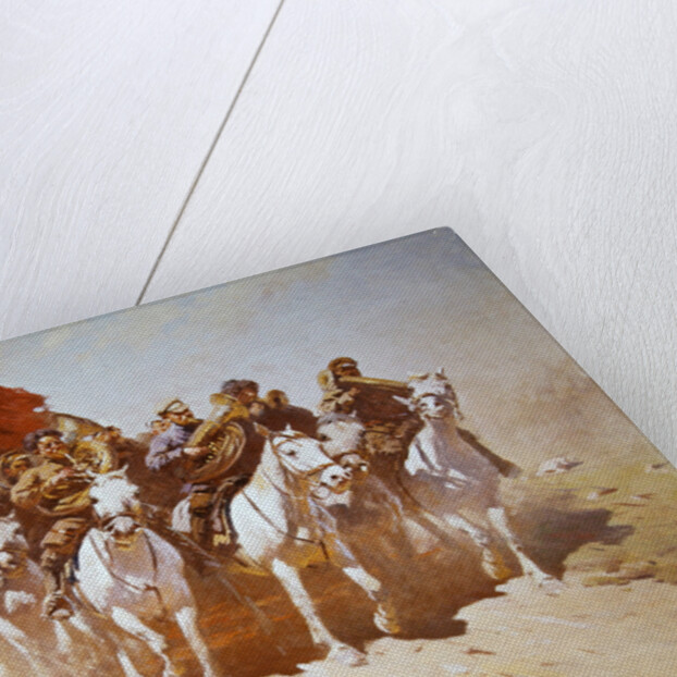 Brass band of the 1st Mounted Army, 1934 by Mitrofan Borisovic Grekov