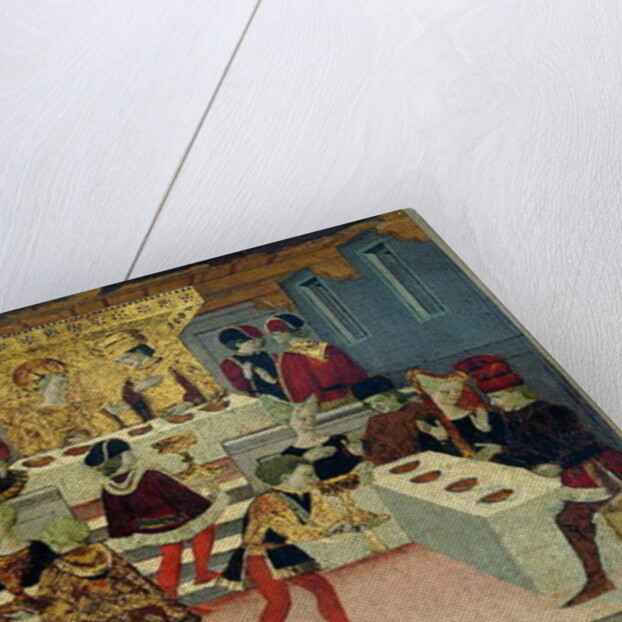 The Story of Alatiel Tavoli: detail of the banquet by Master of the Jarves Chest