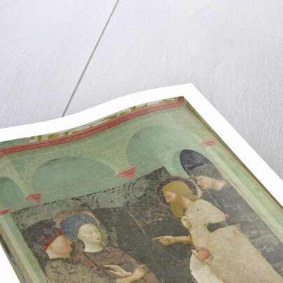 John the Baptist scolding Herod and Herodias for their adultery, 1435 by Tommaso Masolino da Panicale