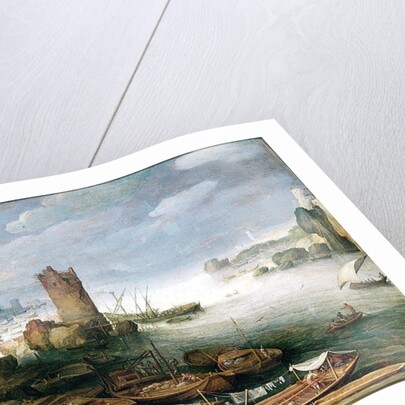 River Scene with a Ruined Tower by Paul Brill or Bril