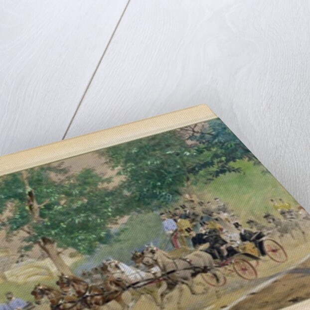 Carriage Driving near the Rotunda, Vienna by Austrian School