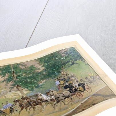 Carriage Driving near the Rotunda, Vienna by Austrian School